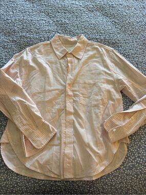 Citizens of Humanity Women’s Pale Pink Striped Button-Up Shirt